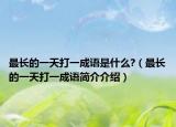 最长的一天打一成语是什么?（最长的一天打一成语简介介绍）