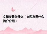 文和友是做什么（文和友是什么简介介绍）