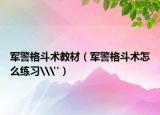军警格斗术教材（军警格斗术怎么练习\