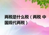 两税是什么税（两税 中国现代两税）