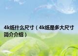 4k纸什么尺寸（4k纸是多大尺寸简介介绍）