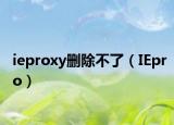 ieproxy删除不了（IEpro）