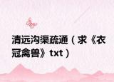 清远沟渠疏通（求《衣冠禽兽》txt）