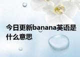 今日更新banana英语是什么意思