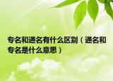 专名和通名有什么区别（通名和专名是什么意思）