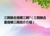 三网融合指哪三网?（三网融合是指哪三网简介介绍）