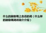 什么的鼓励填上合适的词（什么样的鼓励填词语简介介绍）