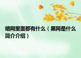 暗网里面都有什么（黑网是什么简介介绍）