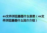 es文件浏览器是什么意思（es文件浏览器是什么简介介绍）
