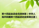 第十四届全运会竞技体操（中华人民共和国第十四届运动会体操比赛）