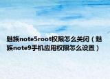 魅族note5root权限怎么关闭（魅族note9手机应用权限怎么设置）