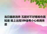 当日最新消息 五脏好不好看脸色就知道 脸上出现5种信号小心疾病来袭