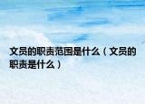 文员的职责范围是什么（文员的职责是什么）