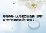 郑树森是什么电视剧里面的（郑树森是什么电视剧简介介绍）