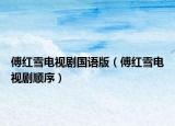 傅红雪电视剧国语版（傅红雪电视剧顺序）