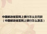 中国邮政储蓄网上银行怎么交罚款（中国邮政储蓄网上银行怎么激活）