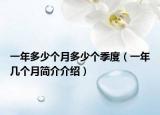 一年多少个月多少个季度（一年几个月简介介绍）