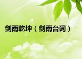 剑雨乾坤（剑雨台词）