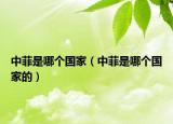 中菲是哪个国家（中菲是哪个国家的）