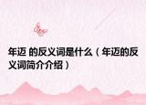 年迈 的反义词是什么（年迈的反义词简介介绍）