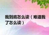 我到底怎么读（难道我了怎么读）
