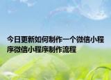 今日更新如何制作一个微信小程序微信小程序制作流程