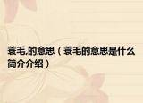 蓑毛,的意思（蓑毛的意思是什么简介介绍）