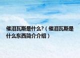 催泪瓦斯是什么?（催泪瓦斯是什么东西简介介绍）