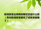 歌词星星出来陪你睡觉觉是什么歌（有句歌词星星都亮了或星星都睡了）