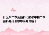 什么叫二本及预科（报考中的二本预科是什么意思简介介绍）
