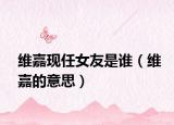 维嘉现任女友是谁（维嘉的意思）