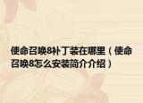 使命召唤8补丁装在哪里（使命召唤8怎么安装简介介绍）