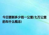 今日更新多少钱一公里(七万公里的车什么概念)