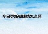 今日更新蝴蝶结怎么系