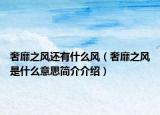 奢靡之风还有什么风（奢靡之风是什么意思简介介绍）