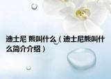 迪士尼 熊叫什么（迪士尼熊叫什么简介介绍）