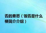 否的意思（饭否是什么梗简介介绍）
