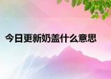 今日更新奶盖什么意思