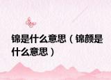 锦是什么意思（锦颜是什么意思）