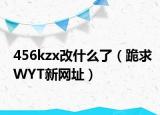456kzx改什么了（跪求WYT新网址）