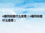 n维列向量什么意思（n维列向量什么意思）