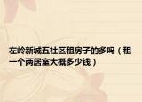 左岭新城五社区租房子的多吗（租一个两居室大概多少钱）