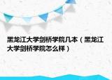 黑龙江大学剑桥学院几本（黑龙江大学剑桥学院怎么样）