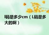 l码是多少cm（L码是多大的啊）