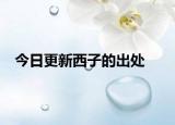 今日更新西子的出处