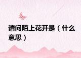 请问陌上花开是（什么意思）