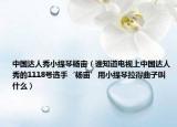中国达人秀小提琴杨宙（谁知道电视上中国达人秀的1118号选手‘杨宙’用小提琴拉得曲子叫什么）