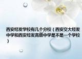 西安经发学校有几个分校（西安交大经发中学和西安经发高级中学是不是一个学校）