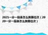 2021一分一段表怎么换算位次（2020一分一段表怎么换算位次）