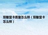 双敏显卡质量怎么样（双敏显卡怎么样）